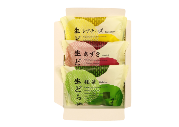 生どら焼き  3個入（抹茶・レアチーズ・あずき)